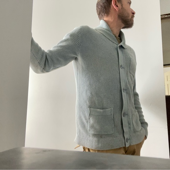 RRL shawl collar cardigan light blue - Picture 4 of 8